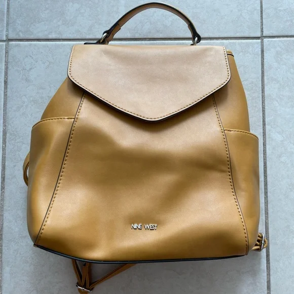 Nine West | Bags | Nine West Mustard Yellow Medium Backpack  display picture 1